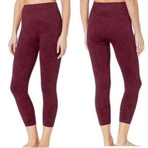 Spanx Seamless Crop Leggings Rose Print Boho L
